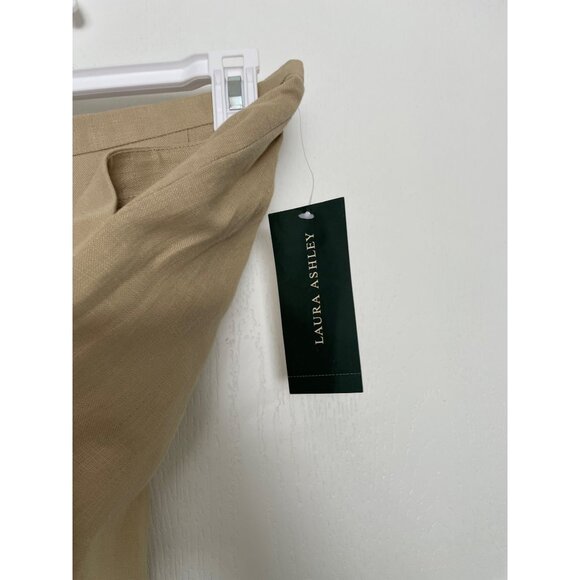 NWT Laura Ashley Summer Gold Latte Chino Pants Linen Trousers - Picture 7 of 9